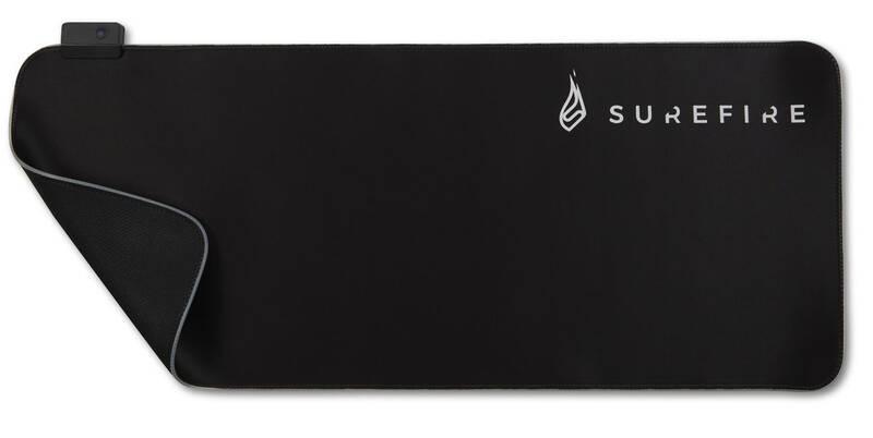 Podložka pod myš SureFire Silent Flight RGB-680, 68 x 28 cm černá