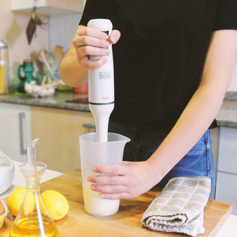 Ponorný mixér Black Decker BXHB500E černý bílý