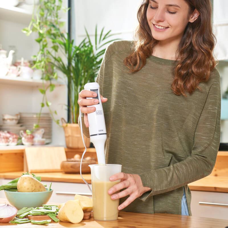 Ponorný mixér Black Decker BXHB500E černý bílý