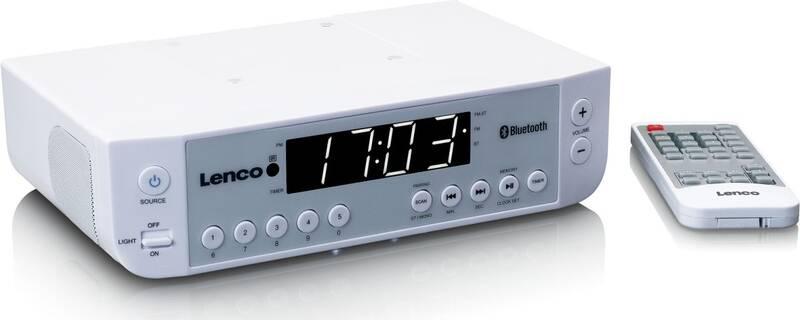 Radiopřijímač Lenco KCR-100 bílý, Radiopřijímač, Lenco, KCR-100, bílý