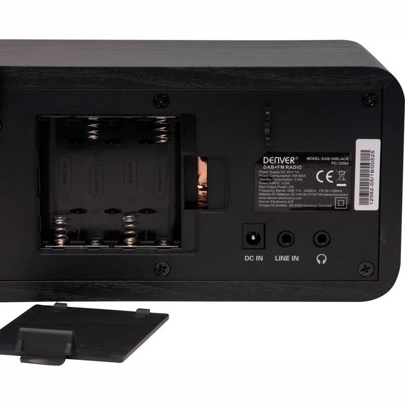 Radiopřijímač s DAB Denver DAB-30 černý