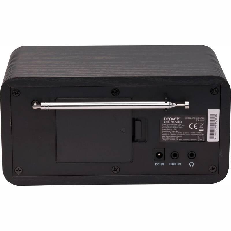 Radiopřijímač s DAB Denver DAB-30 černý