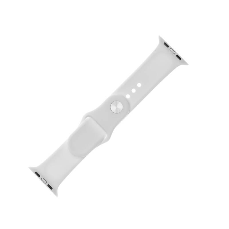Řemínek FIXED Silicone Strap na Apple Watch 38 mm 40 mm bílý