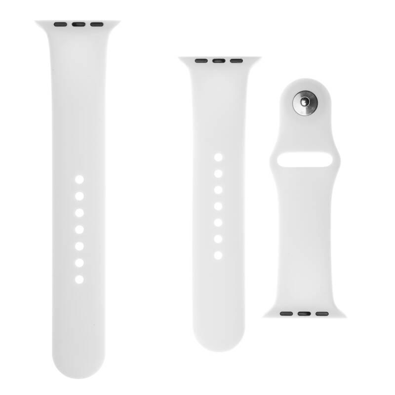 Řemínek FIXED Silicone Strap na Apple Watch 38 mm 40 mm bílý