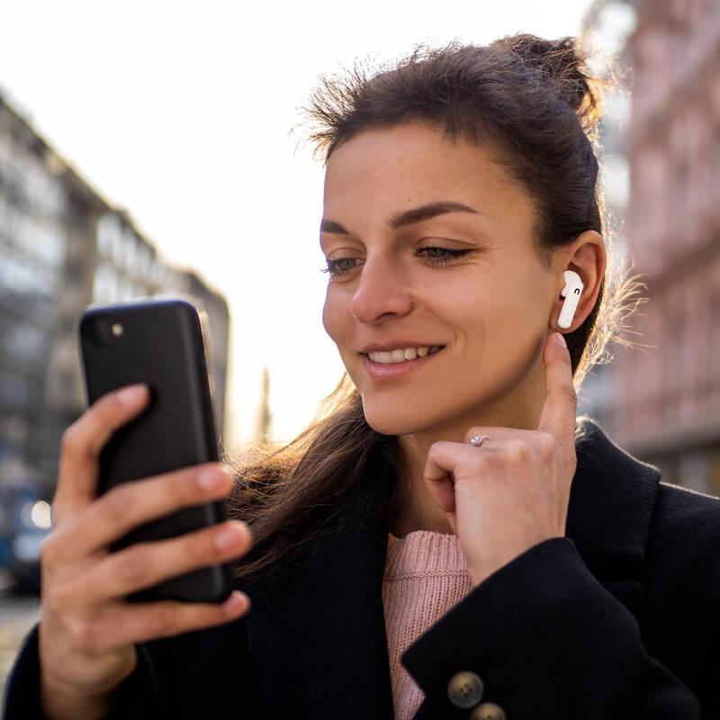 Sluchátka Niceboy HIVE Pins bílá