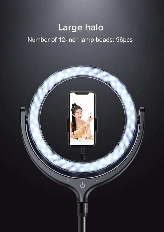 Světlo Devia selfie stojan se světelným prstencem 12" bílé