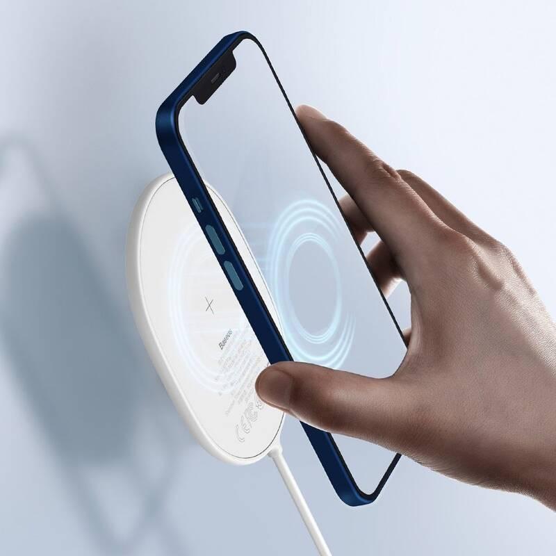 Bezdrátová nabíječka Baseus Light Magnetic pro iPhone 12 Series bílá