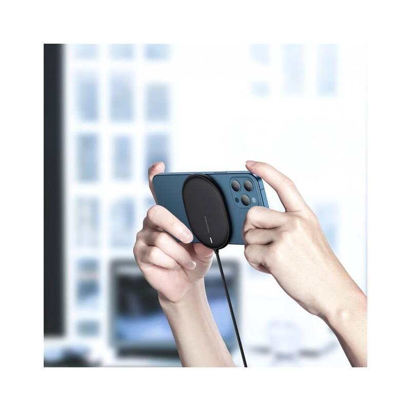 Bezdrátová nabíječka Baseus Light Magnetic pro iPhone 12 Series černá