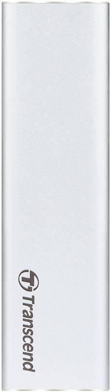 Box na HDD Transcend CM80 externí SSD rámeček, M.2 SATA SSD typ 2242 2260 2280, USB 3.0 USB-C stříbrný