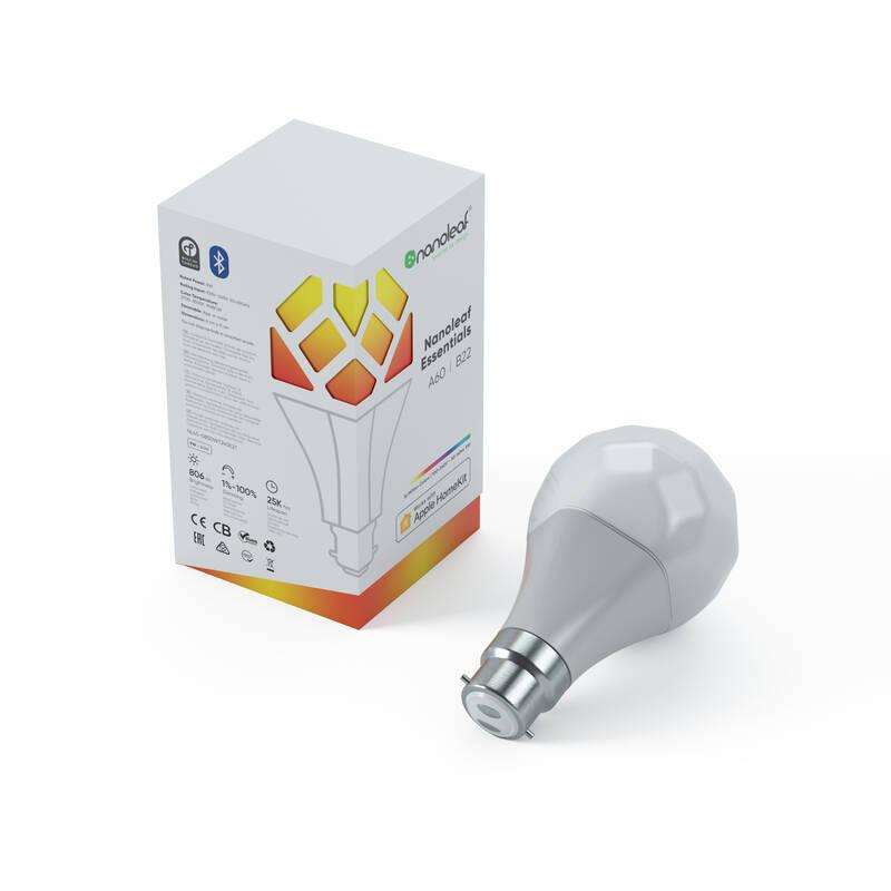 Chytrá žárovka Nanoleaf Essentials Smart, 9W, B22, RGB