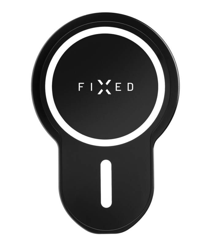 Držák na mobil FIXED MagClick s podporou uchycení MagSafe, bezdrátové nabíjení černý