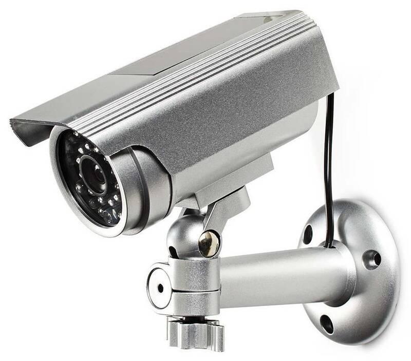 Maketa zabezpečovací kamery Nedis bullet, IP44, napájení z baterie, venkovní, včetně držáku na zeď
