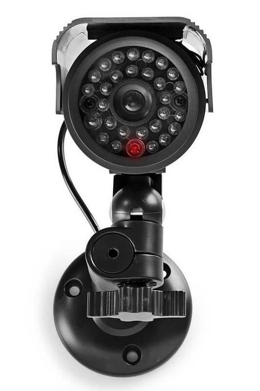 Maketa zabezpečovací kamery Nedis s blikající LED, bullet, IP44, venkovní