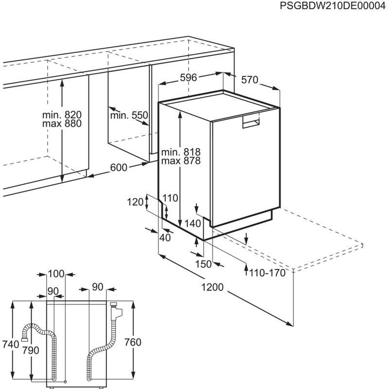 Myčka nádobí AEG Mastery FFB73716PM nerez