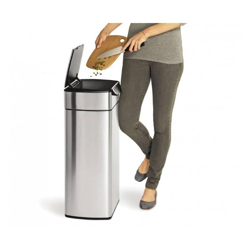 Odpadkový koš Simplehuman Touch Bar 30 l stříbrný