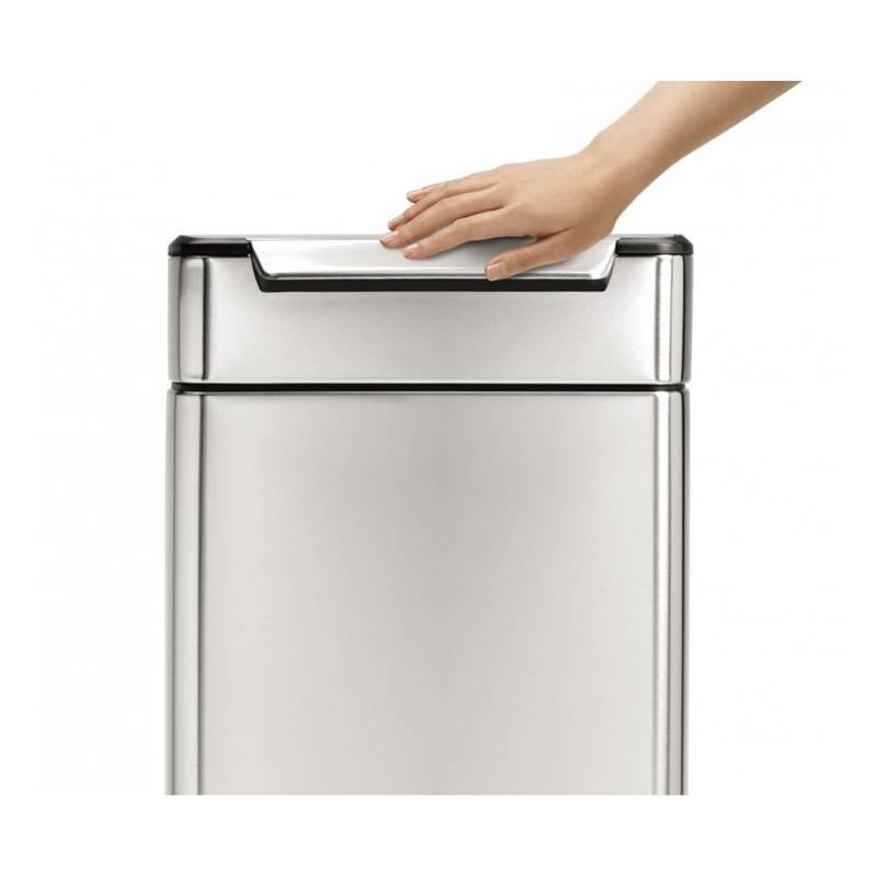 Odpadkový koš Simplehuman Touch Bar 40 l stříbrný