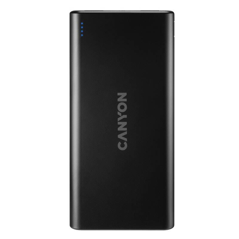 Powerbank Canyon 10000 mAh, Micro USB USB-C černá