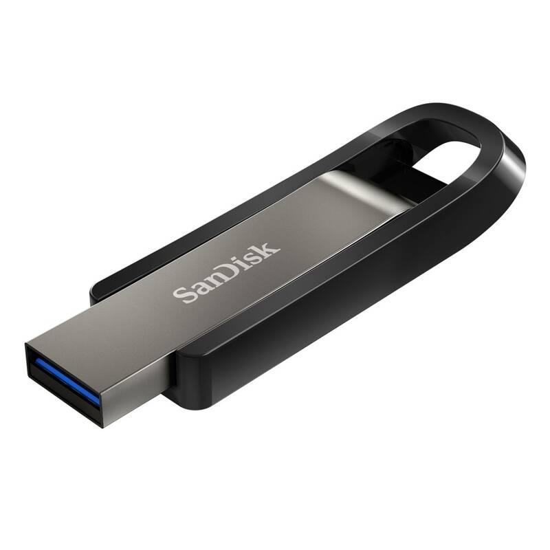 USB Flash SanDisk Ultra Extreme Go 128GB černý stříbrný