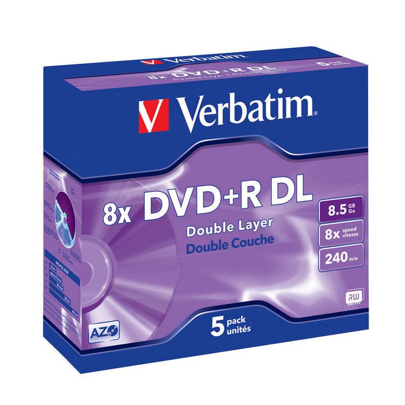 Disk Verbatim DVD R DualLayer, 8,5GB, 8x, 5ks