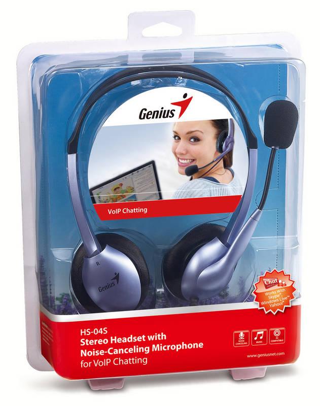 Headset Genius HS-04S černý stříbrný