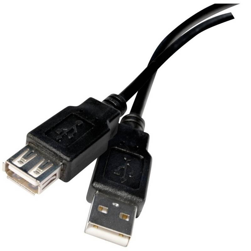 Kabel EMOS USB, 2m, prodlužovací černý