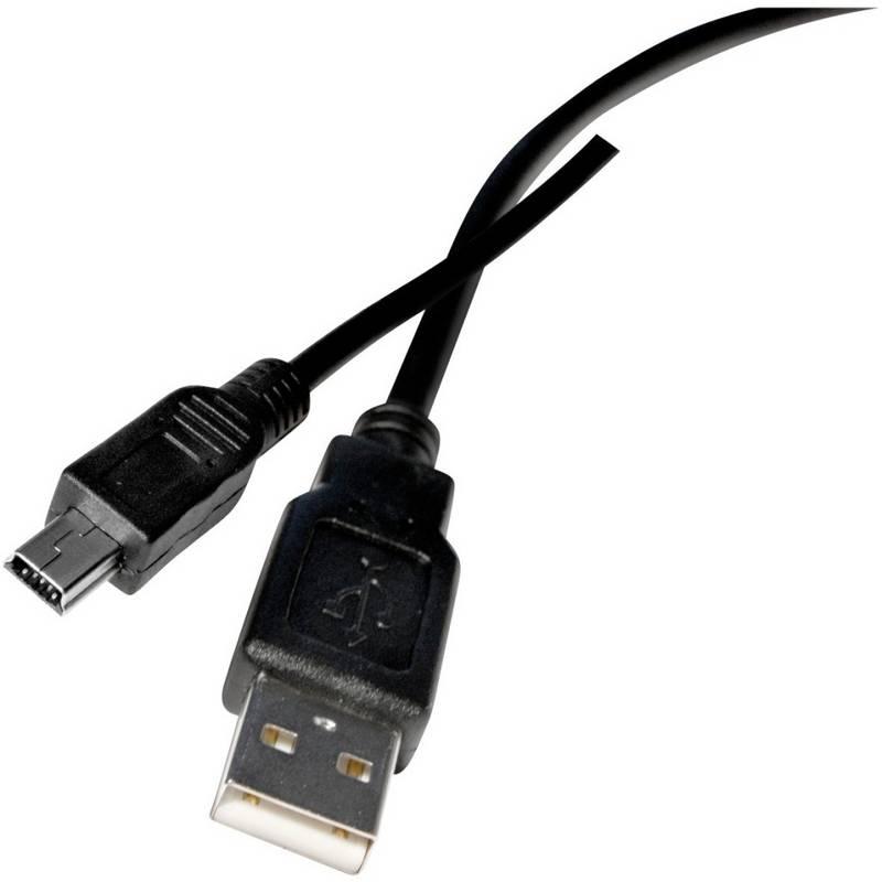 Kabel EMOS USB MiniUSB, 2m černý, Kabel, EMOS, USB, MiniUSB, 2m, černý