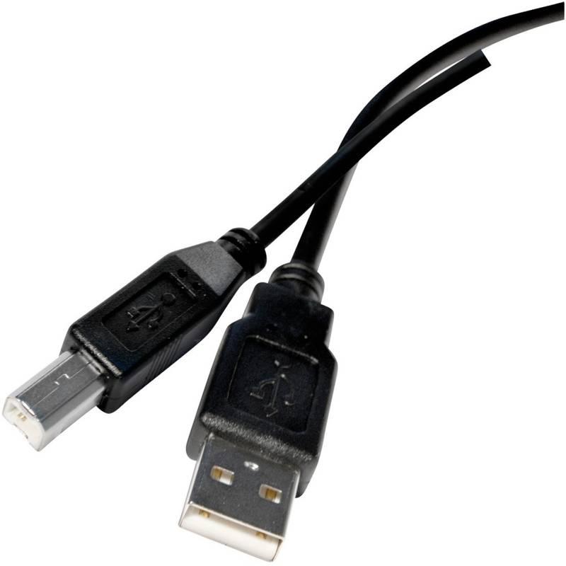 Kabel EMOS USB USB-B, 2m černý