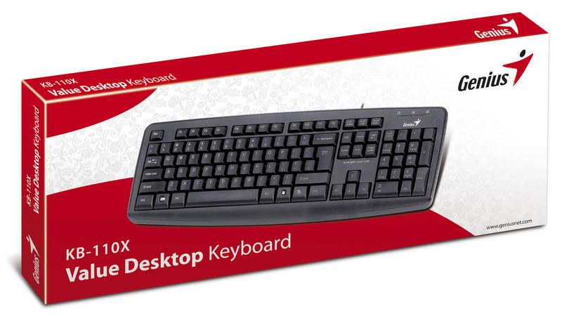 Klávesnice Genius KB-110X, PS2, CZ SK černá