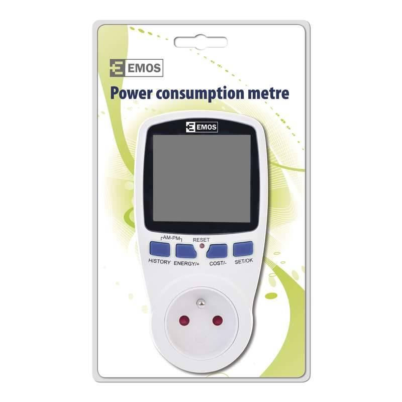 Měřič spotřeby EMOS Wattmetr bílé, Měřič, spotřeby, EMOS, Wattmetr, bílé