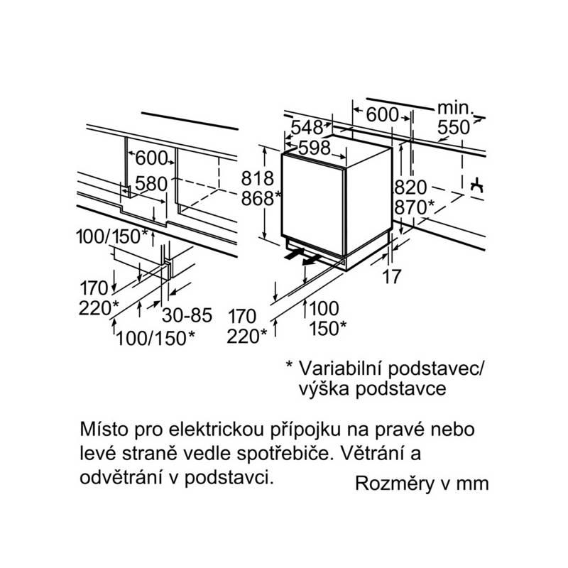 Mraznička Siemens GU15DA55 bílá