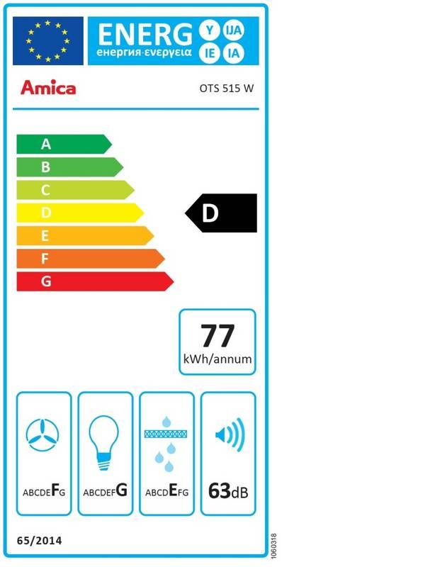 Odsavač par Amica OTS 515 W bílý