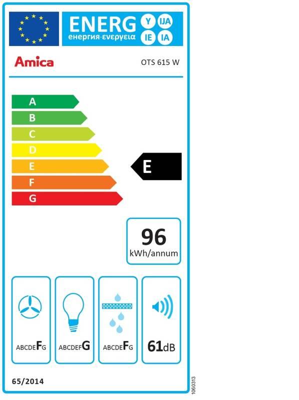Odsavač par Amica OTS 615 W bílý