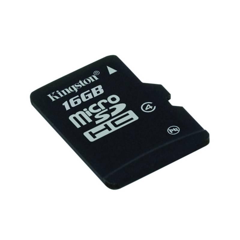 Paměťová karta Kingston MicroSDHC 16GB Class4, Paměťová, karta, Kingston, MicroSDHC, 16GB, Class4