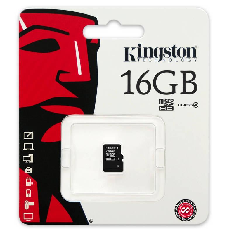 Paměťová karta Kingston MicroSDHC 16GB Class4