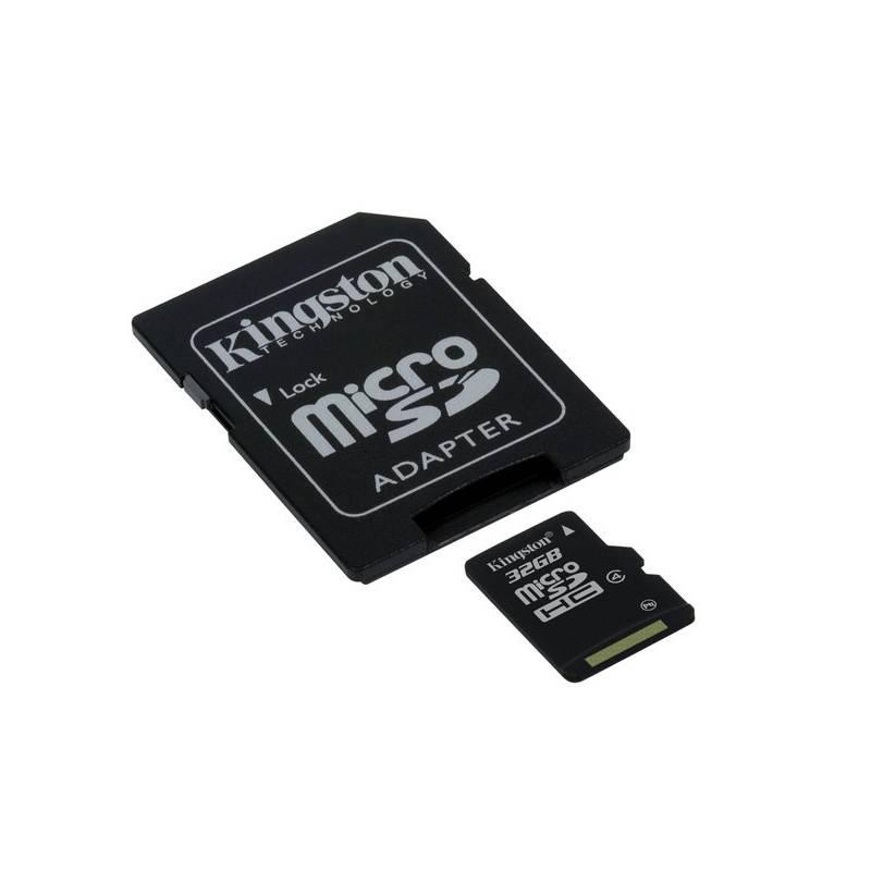 Paměťová karta Kingston MicroSDHC 32GB Class4 adapter