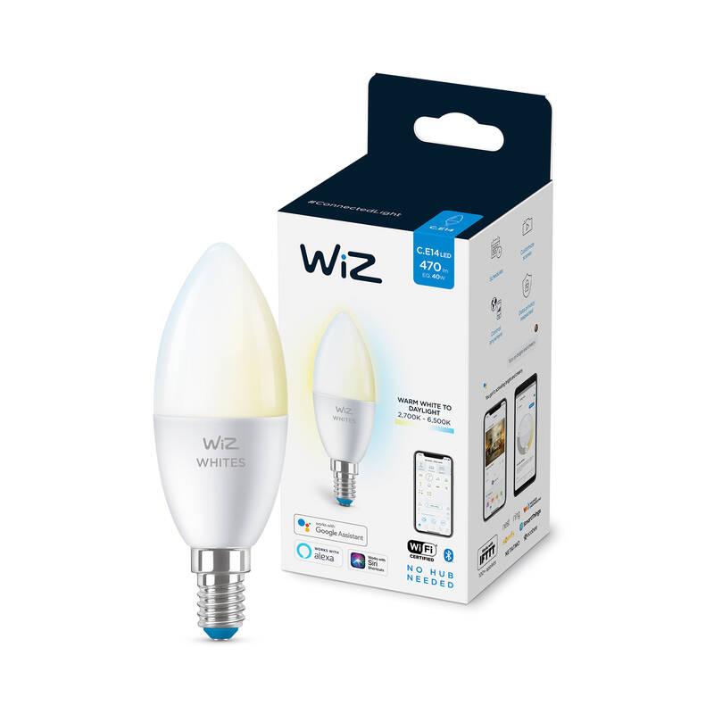 Chytrá žárovka WiZ Tunable White 4,8W E14 C37, Chytrá, žárovka, WiZ, Tunable, White, 4,8W, E14, C37