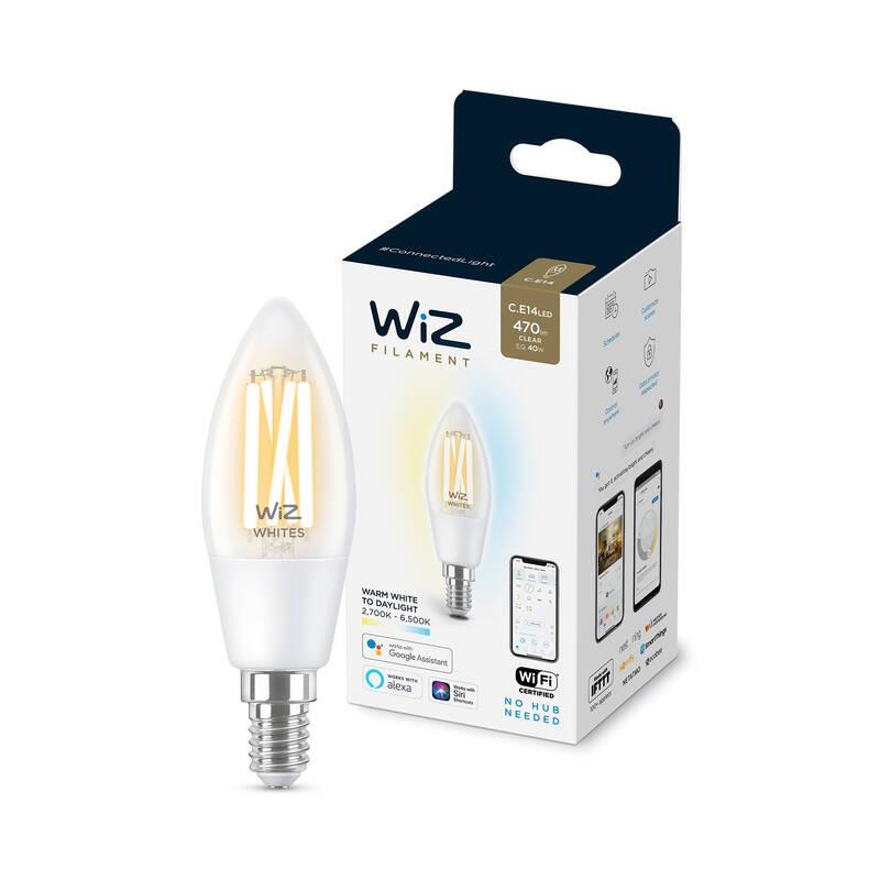 Chytrá žárovka WiZ Tunable White 4,9W E14 C35 Filament