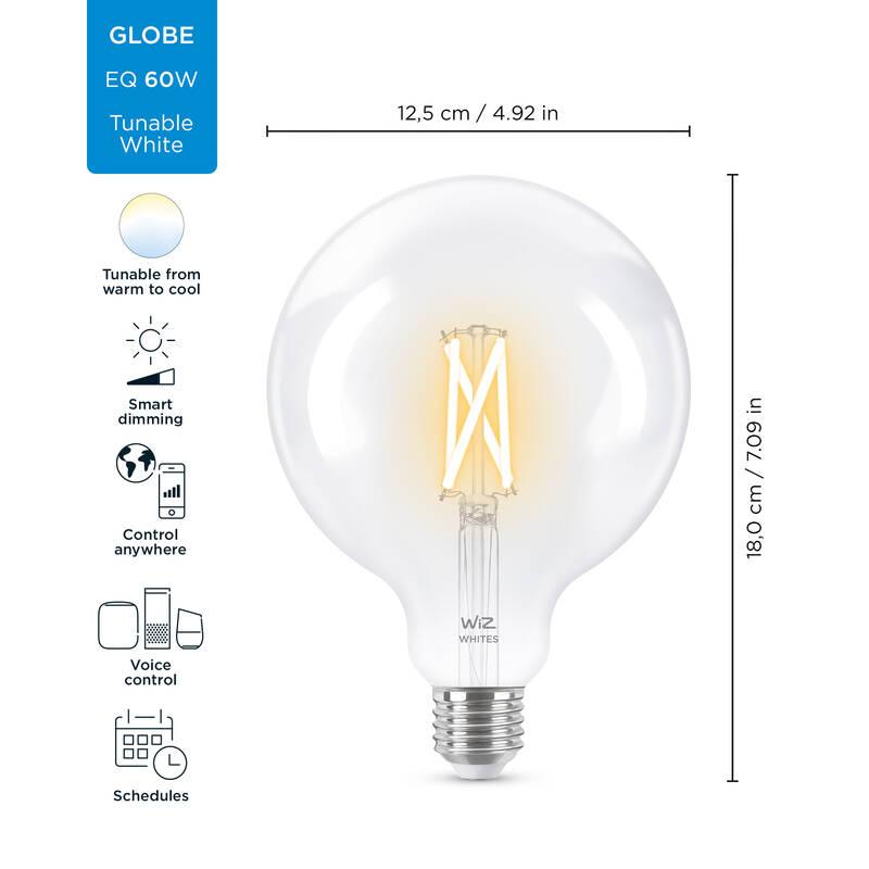 Chytrá žárovka WiZ Tunable White 6,7W E27 G120 Filament