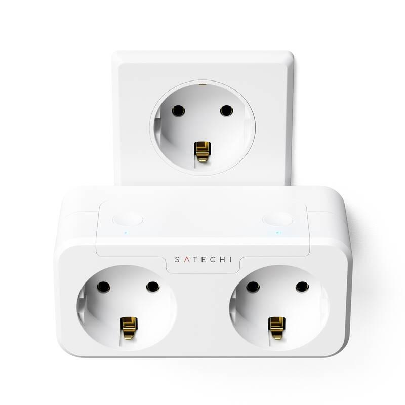 Chytrá zásuvka Satechi Homekit Dual Smart Outlet