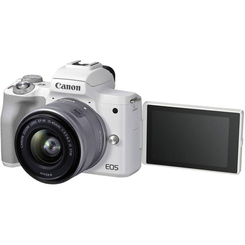 Digitální fotoaparát Canon EOS M50 Mark II EF-M 15-45 bílý