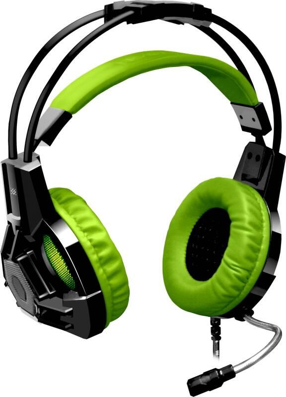 Headset Defender Lester černý zelený