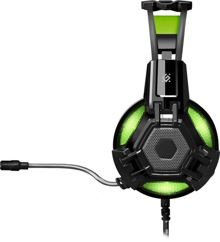 Headset Defender Lester černý zelený