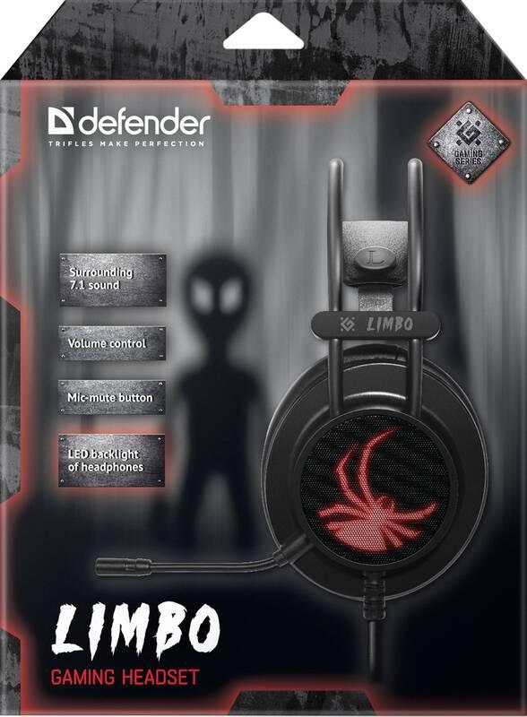 Headset Defender Limbo černý