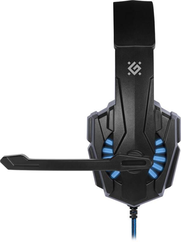 Headset Defender Warhead G-390 LED černý modrý, Headset, Defender, Warhead, G-390, LED, černý, modrý