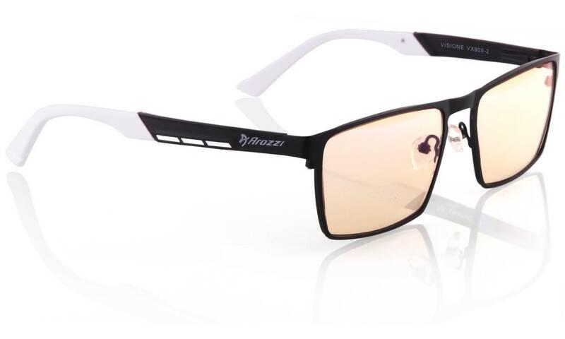 Herní brýle Arozzi VISIONE VX-800, jantarová skla černé bílé