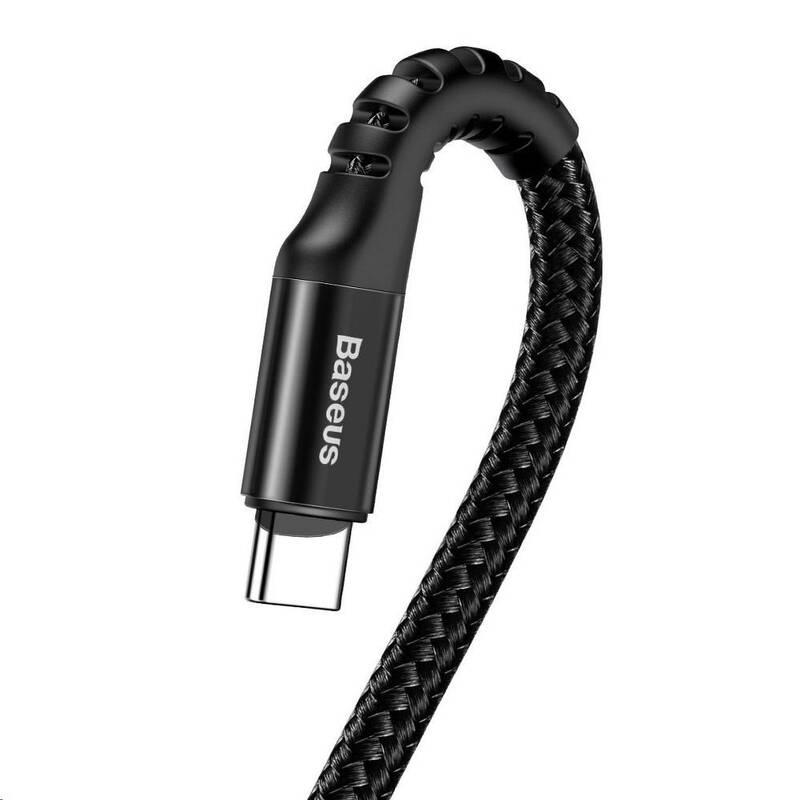 Kabel Baseus Fish-eye Spring USB USB-C, 1m černý
