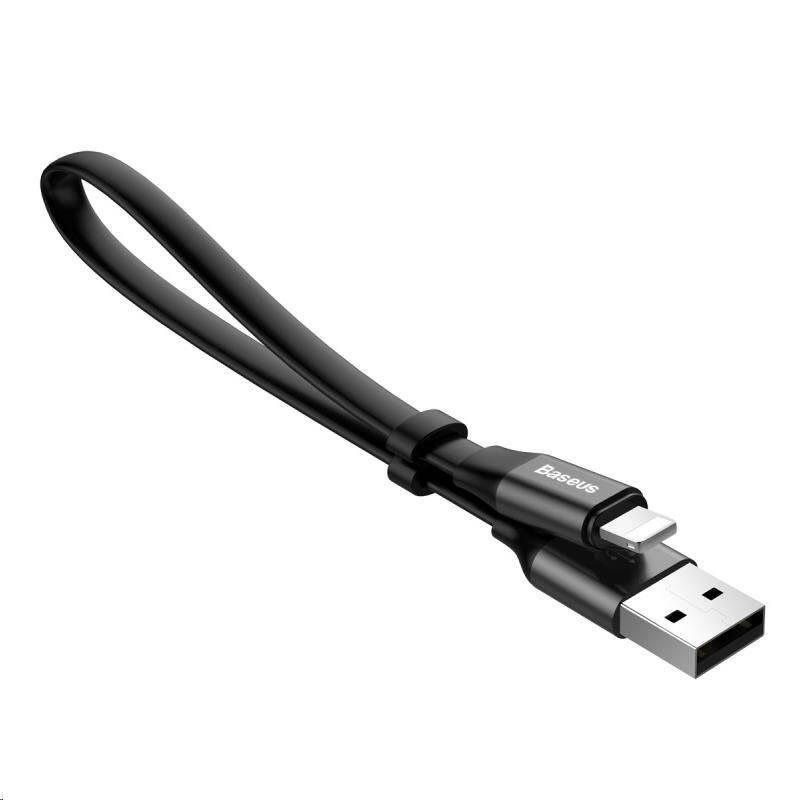 Kabel Baseus Nimble USB Lightning, 23cm černý