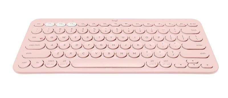 Klávesnice Logitech Bluetooth Keyboard K380, US růžová