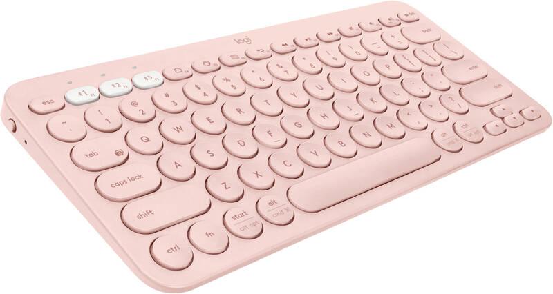 Klávesnice Logitech Bluetooth Keyboard K380, US růžová