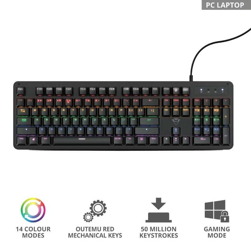 Klávesnice Trust GXT 863 Mazz Mechanical černá